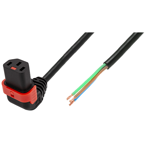 Free End to C13 Lock+ ‘Up’ Connector 1.00mm² – 3 Metre (PC2063)